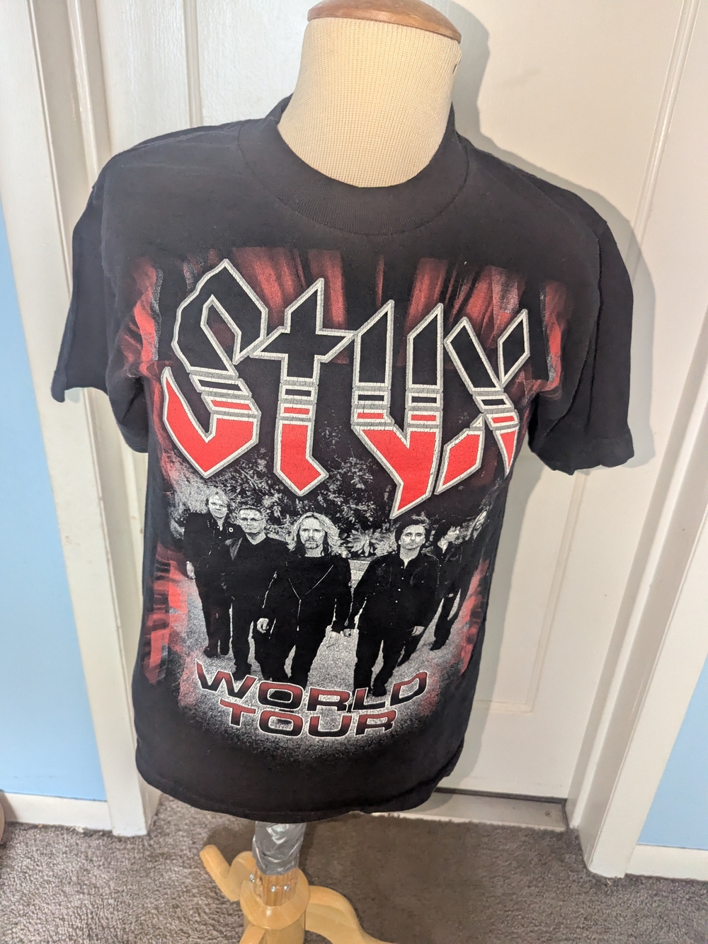 Alstyle Black Graphic 'Styx World Tour' Tee with Red Accents